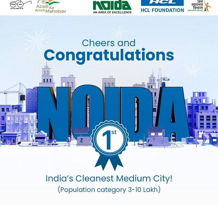 NOIDA RANKED INDIA’S CLEANEST MEDIUM CITY