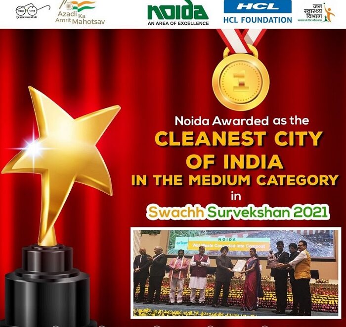 NOIDA RANKED INDIA’S CLEANEST MEDIUM CITY